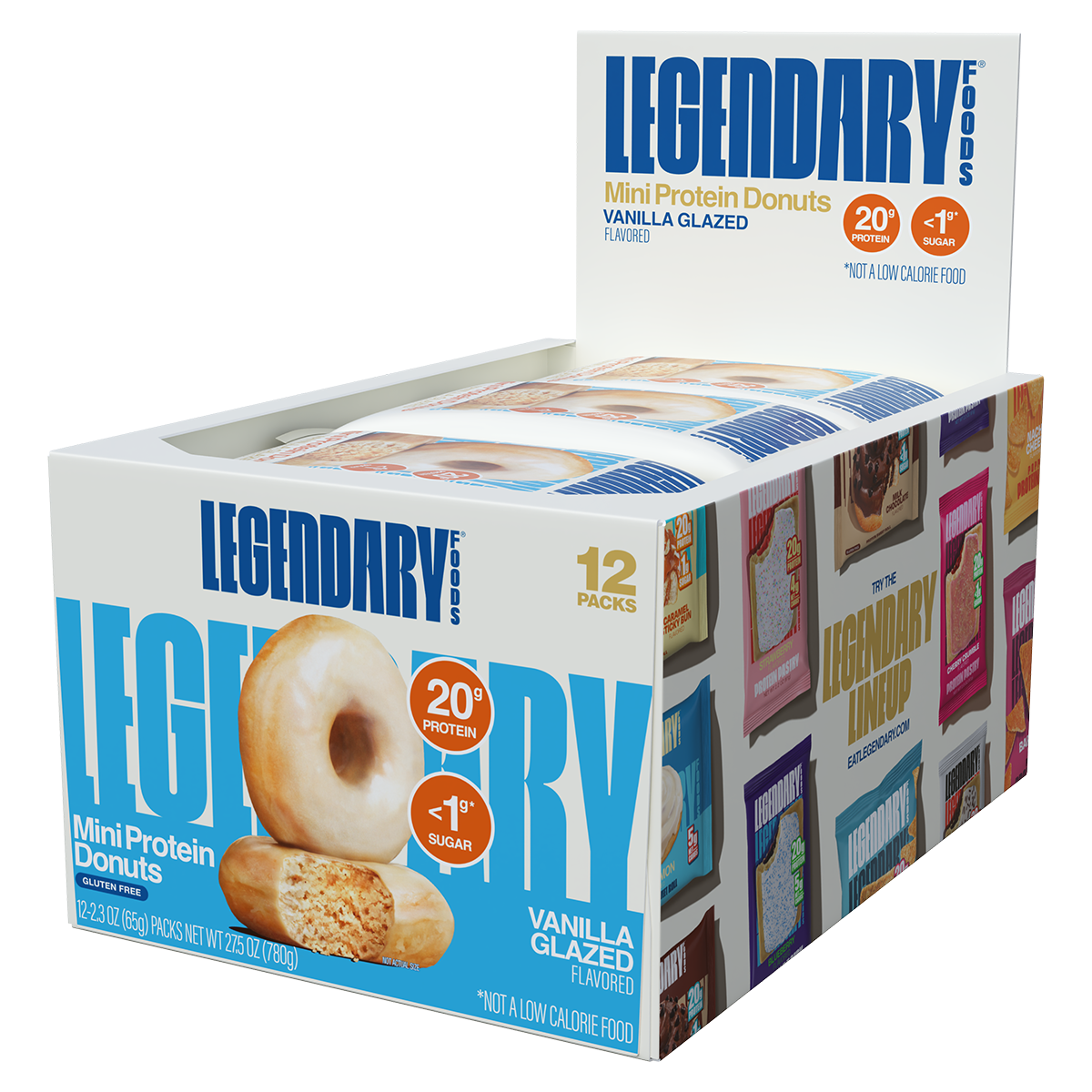 Legendary Foods Protein Donut, Vanilla Glazed — side of pack