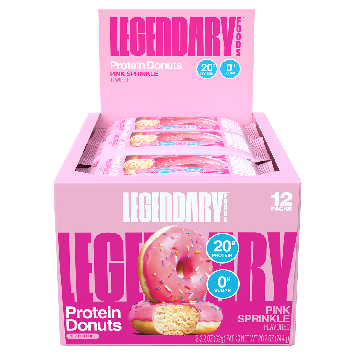 Legendary Foods 12-Pack Protein Donut Pink Sprinkle