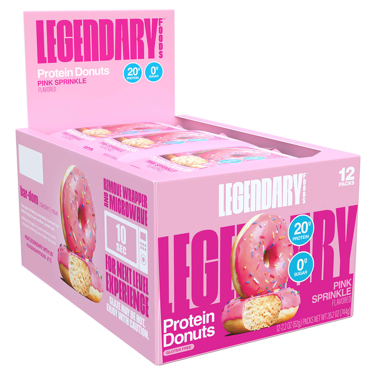 Legendary Foods 12-Pack Protein Donut Pink Sprinkle