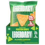 Legendary Foods Protein Pop Chips 34g, Jalapeno Cheddar — front of pack