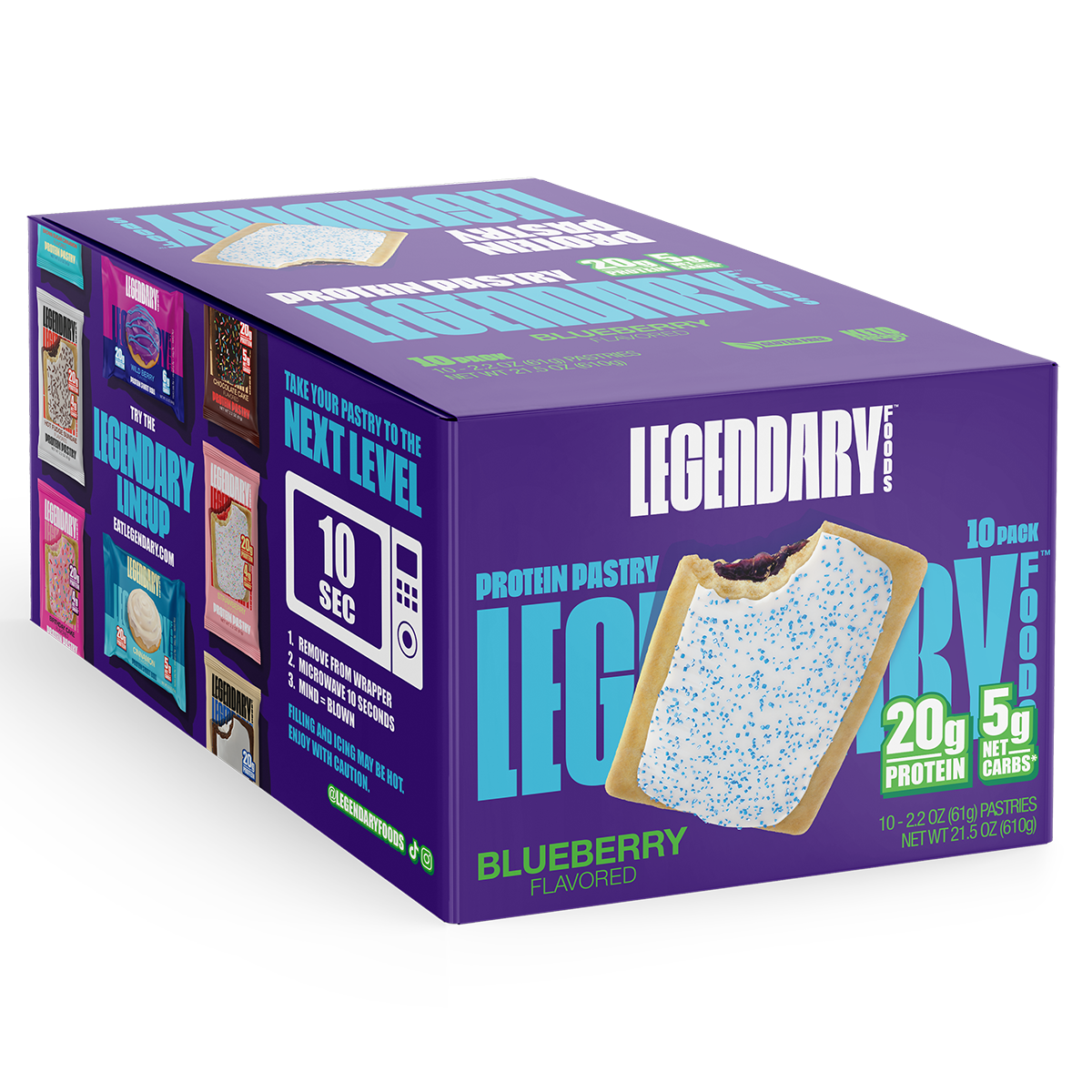 Legendary Foods 10-Pack Protein Pastry Blueberry