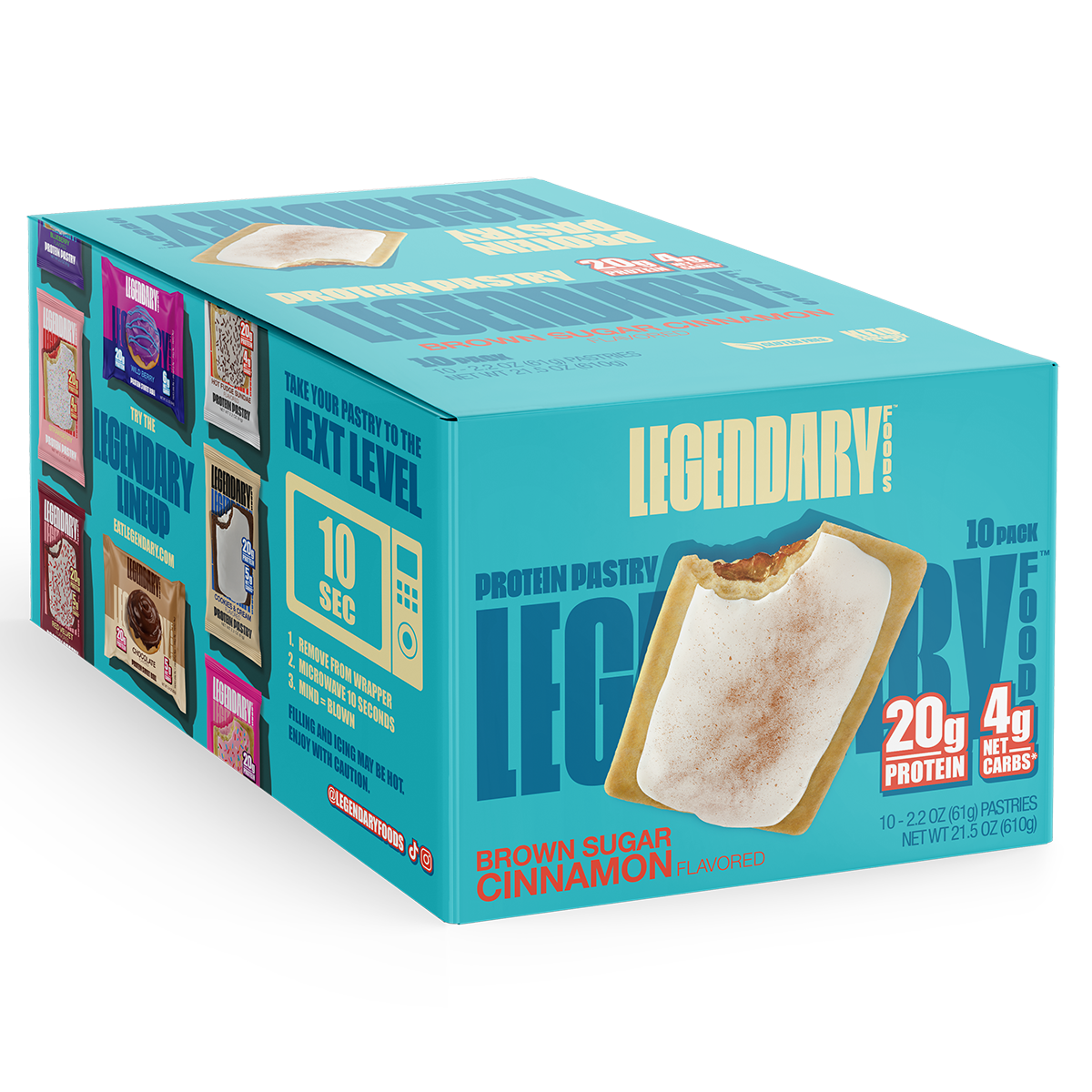 Legendary Foods 10-Pack Protein Pastry Brown Sugar Cinnamon