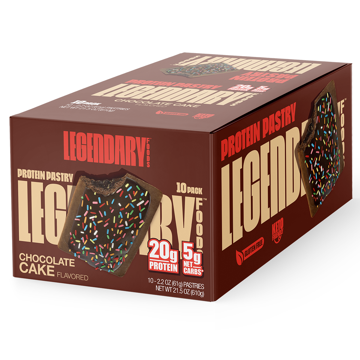 Legendary Foods 10-Pack Protein Pastry Chocolate Cake