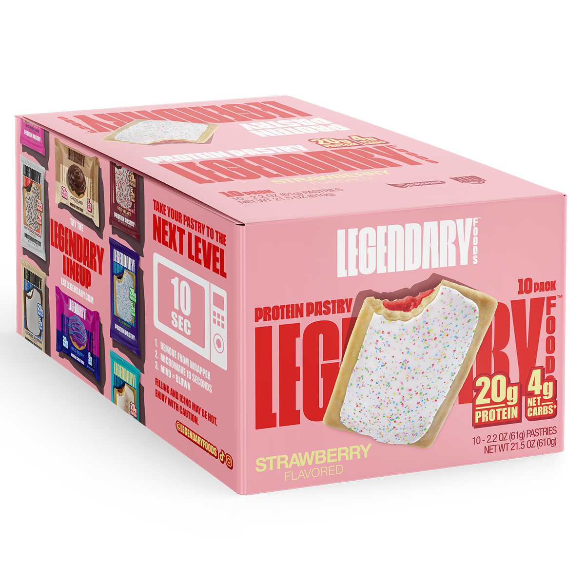 Legendary Foods 10-Pack Protein Pastry Strawberry