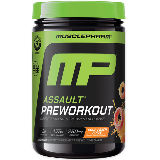 MusclePharm Assault Sport, Sour Peach Rings powder