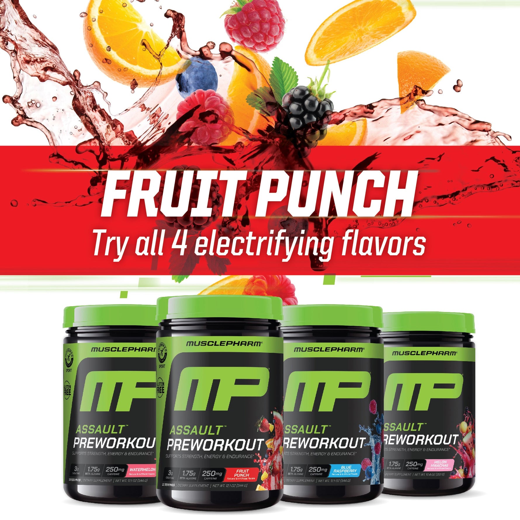 MusclePharm Assault Sport, Fruit Punch