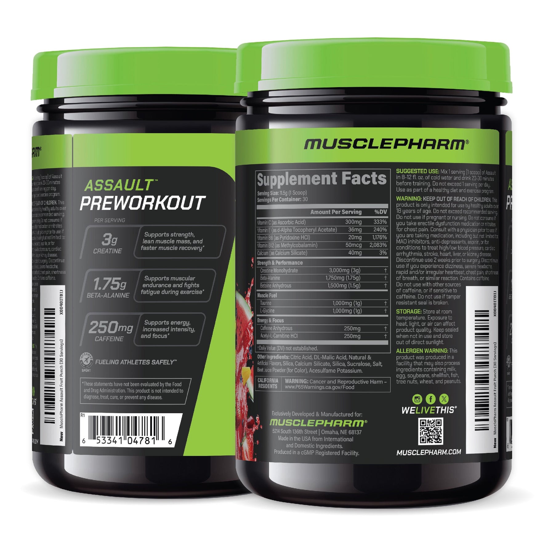 MusclePharm Assault Sport, Fruit Punch