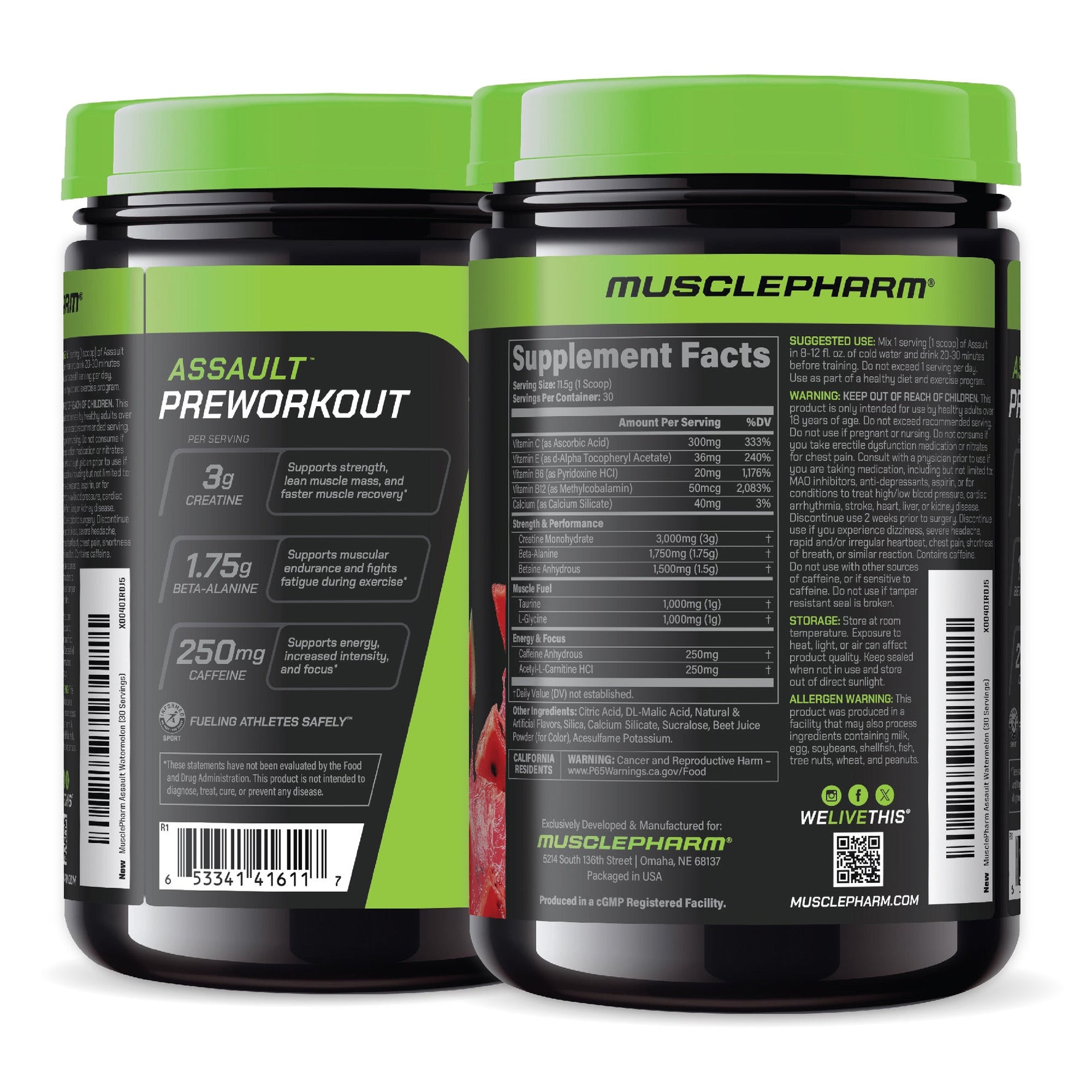MusclePharm Assault Sport, Watermelon