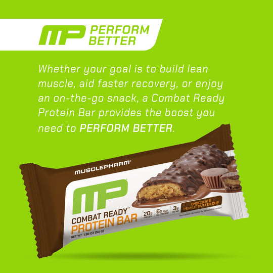 MusclePharm Combat Sport Bar, Peanut Butter Cup New — pack (2)