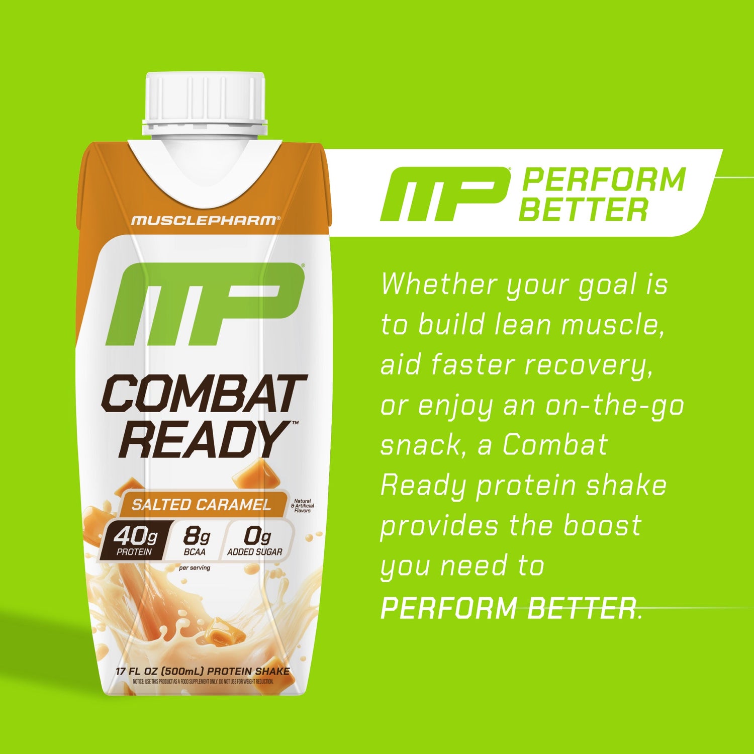 MusclePharm Combat Ready RTD, Salted Caramel