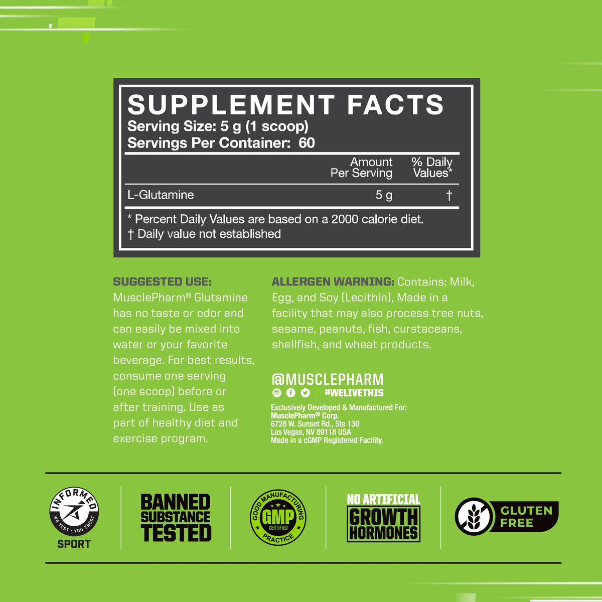 MusclePharm Glutamine Essentials