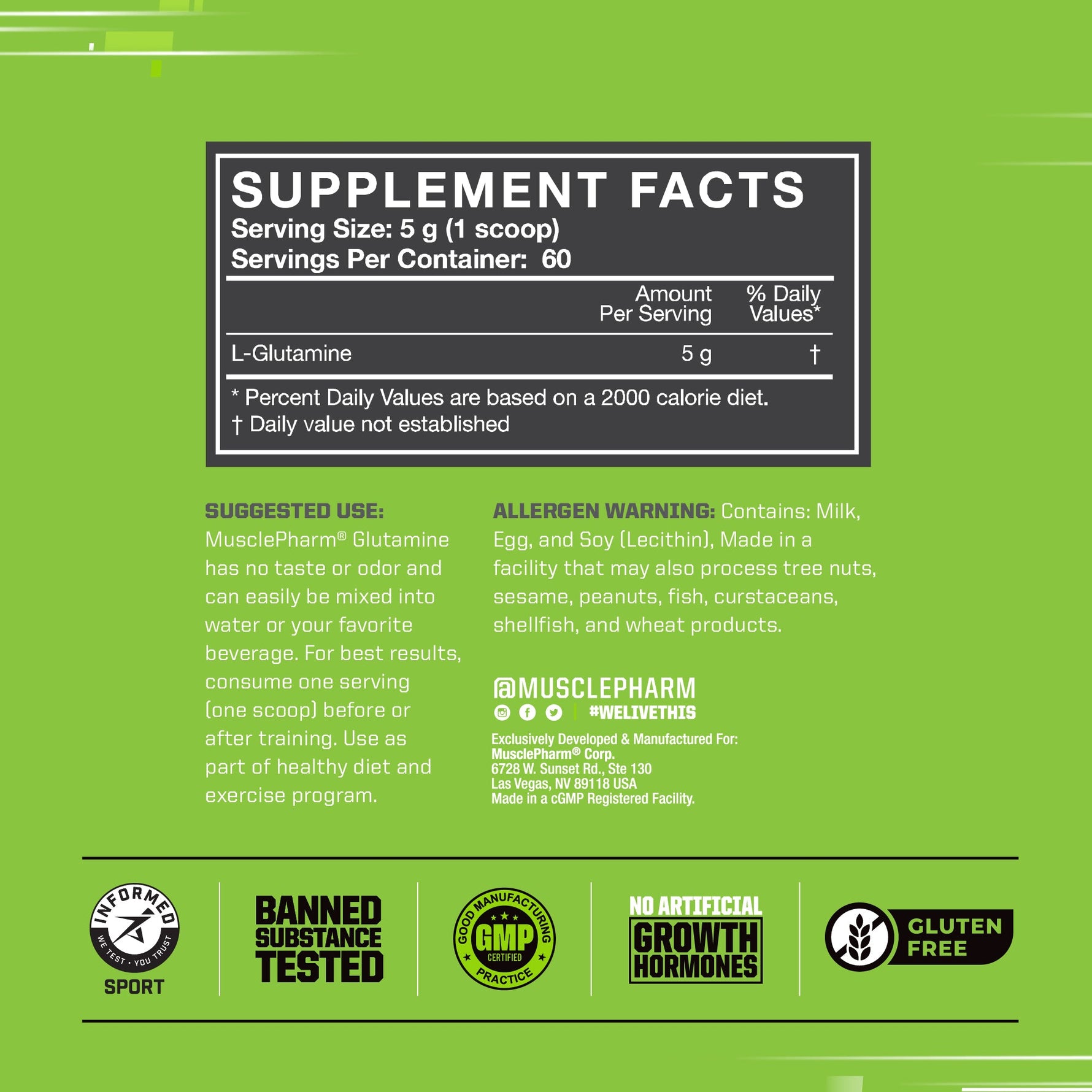 MusclePharm Glutamine Essentials