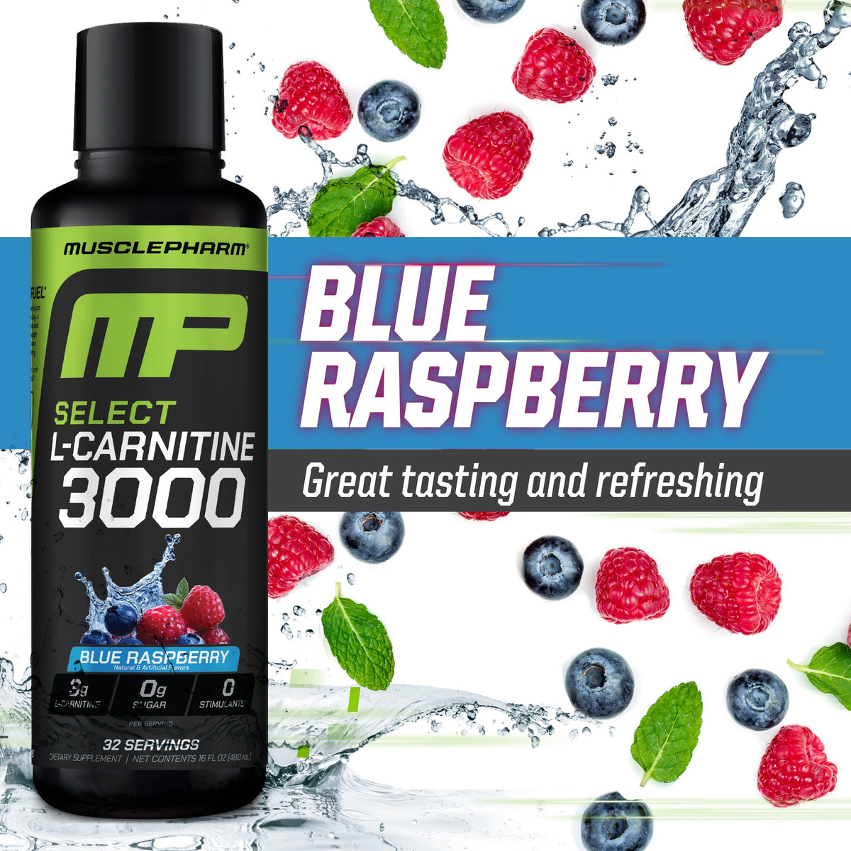 MusclePharm Lcarn 3000, Blue Raspberry