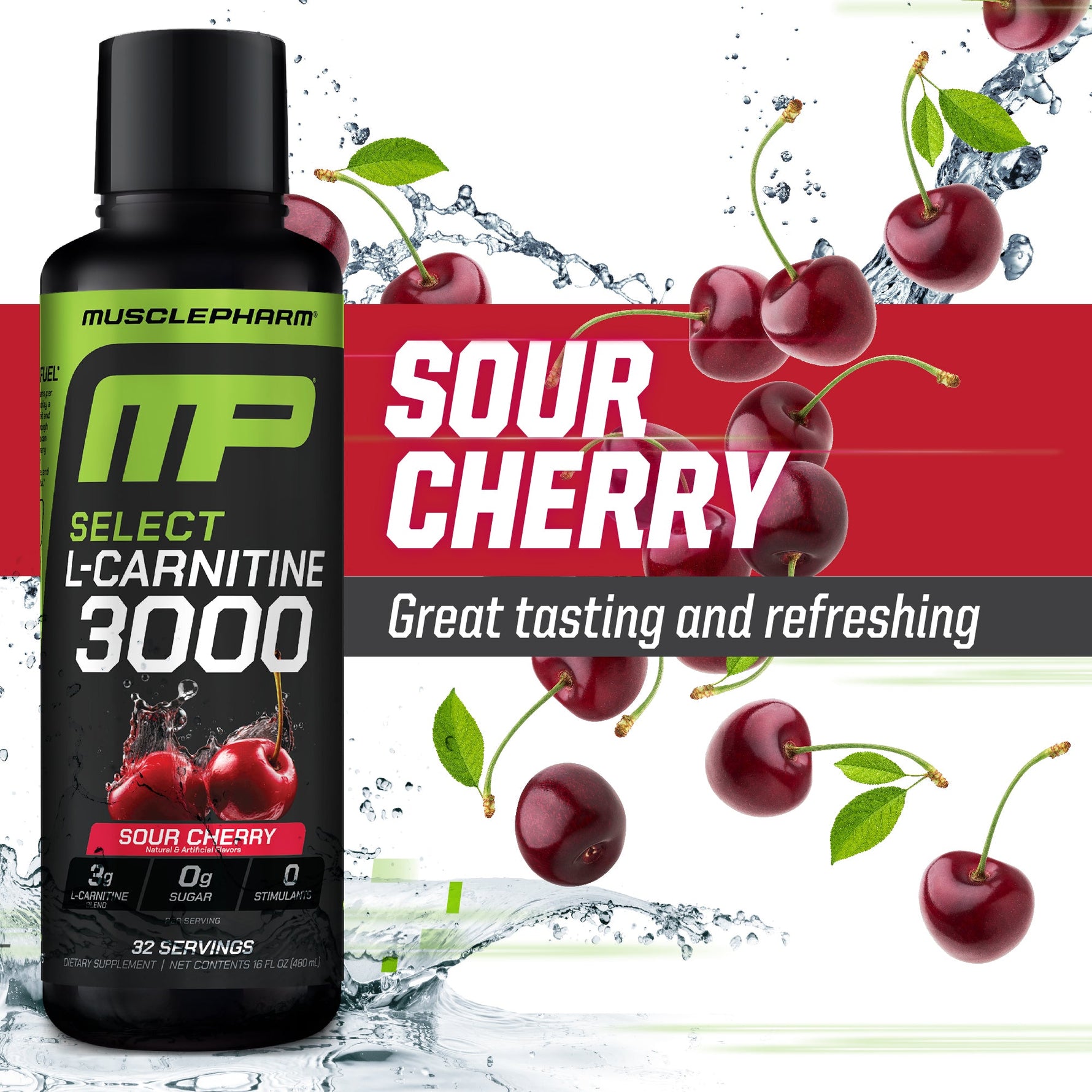 MusclePharm Lcarn 3000, Sour Cherry