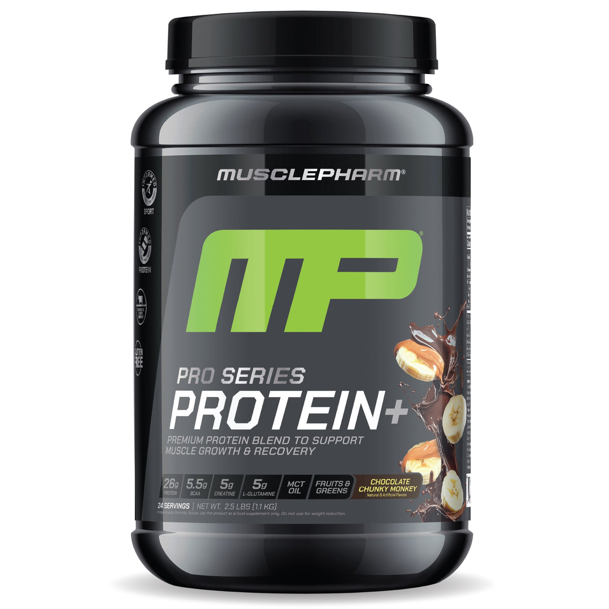 MusclePharm Pro Series Protein+, Chocolate Chunky Monkey powder