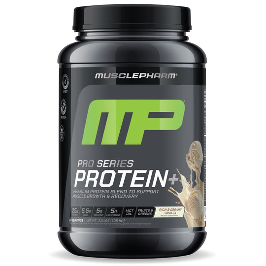 MusclePharm Pro Series Protein+, Rich & Creamy Vanilla powder