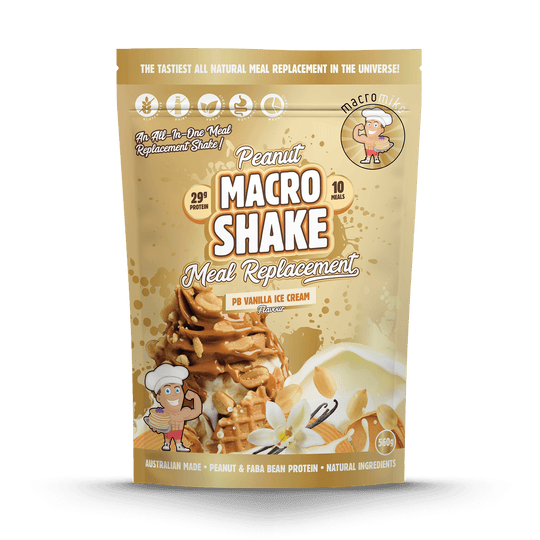 Macro Mike Peanut Macro Shake PB Vanilla Ice Cream front