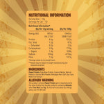 Macro Mike Powdered Peanut Butter Cookie Dough supplement facts and nutrition panel