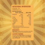 Macro Mike Powdered Peanut Butter Original supplement facts and nutrition panel