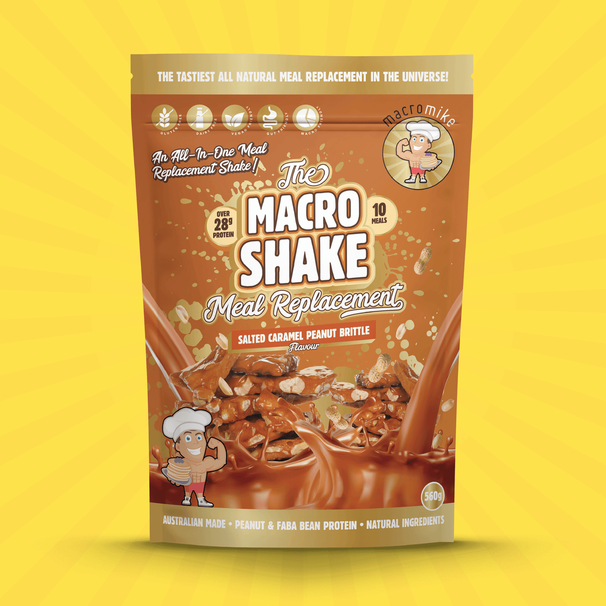 Macro Mike Peanut Macro Shake Salted Caramel Peanut Brittle lifestyle