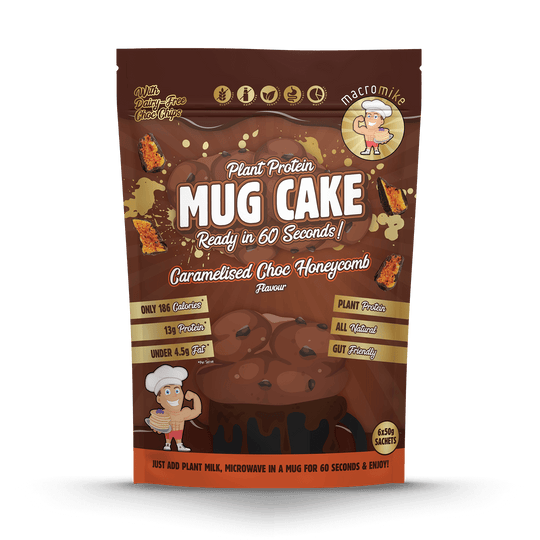 Macro Mike Mug Cake Caramelised Choc Honeycomb 6 x 50g front of pack