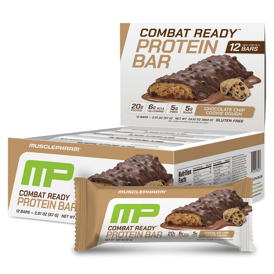 MusclePharm Combat Sport Bar, Choc Chip Cookie Dough — pack (2)
