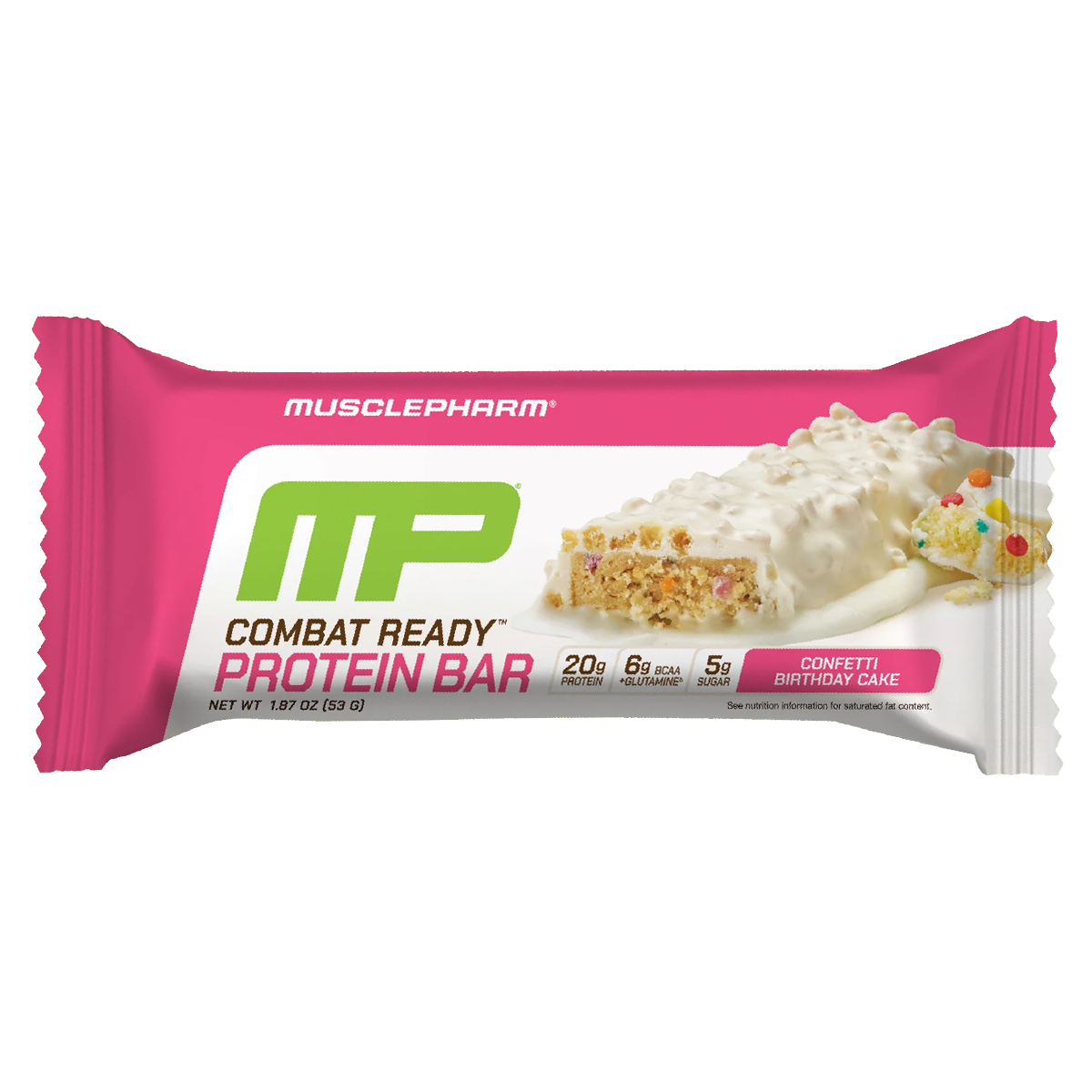 MusclePharm Combat Sport Bar, Confetti Birday Cake