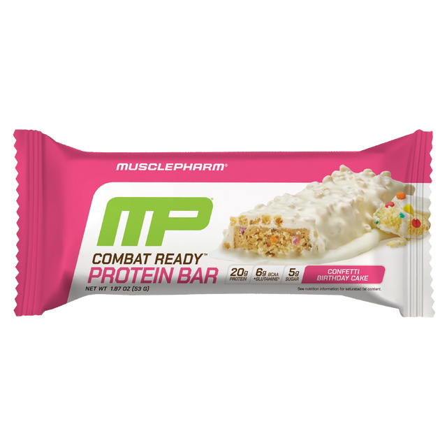 MusclePharm Combat Sport Bar, Confetti Birday Cake