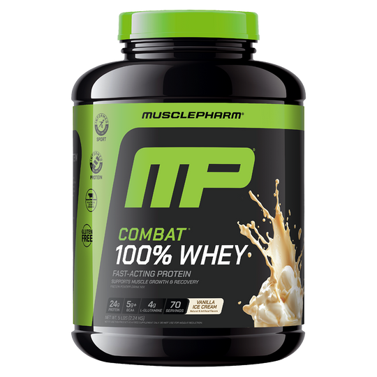 MusclePharm Combat 100% Whey, Vanilla powder