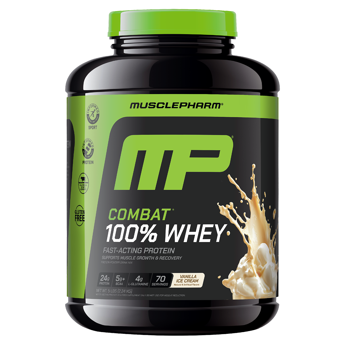 MusclePharm Combat Sport, Vanilla, 2lb 907g powder