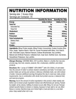 MusclePharm Combat 100% Whey Cookie N Cream supplement facts and nutrition panel