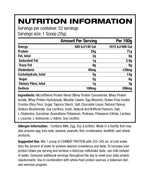 MusclePharm Combat Sport Cookies N Cream supplement facts and nutrition panel