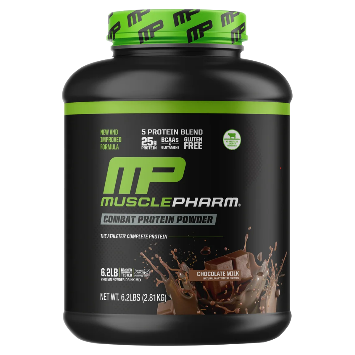MusclePharm Combat Sport Chocolate whey protein powder, 2.81kg, NZ Supps