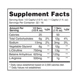 Gaspari Proven Pump, Lemon Drop — nutrition panel