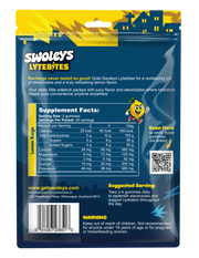 Swoleys Electrolyte Gummies Lemon Surge (45 Serves) back of pack