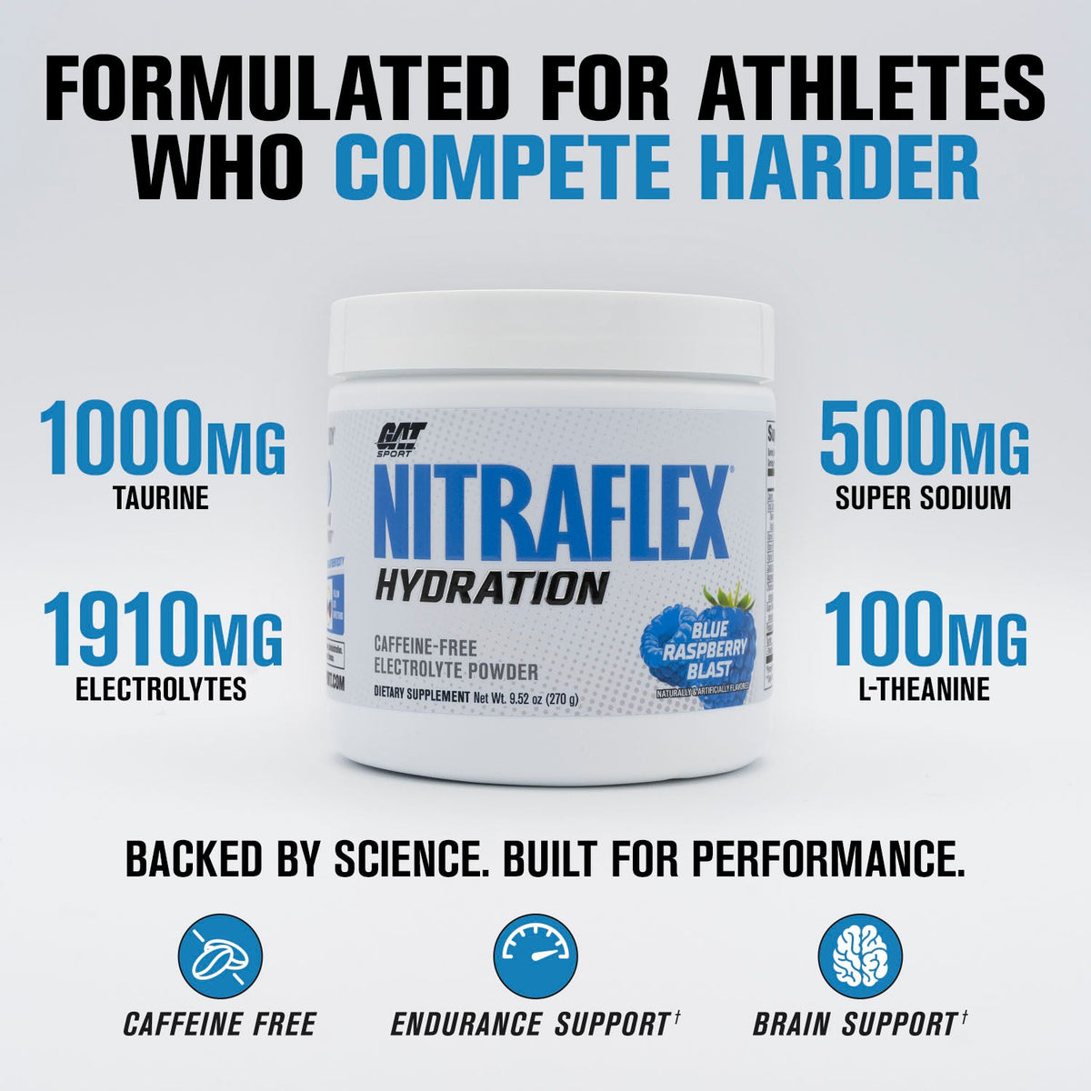 GAT Sport Nitraflex Hydradtion, Blue Raspberry