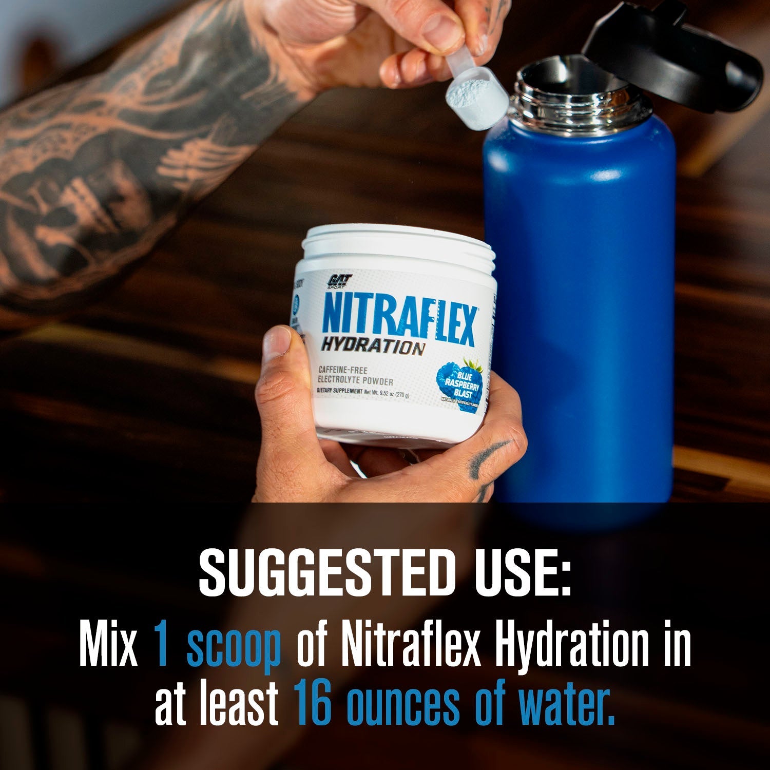GAT Sport Nitraflex Hydradtion, Blue Raspberry