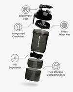 SmartShake Original2Go Gunsmoke Black nutrition panel