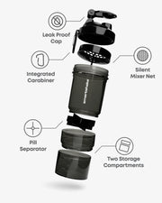 SmartShake Original2Go Gunsmoke Black nutrition panel