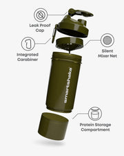 SmartShake Original2Go One Army Green nutrition panel