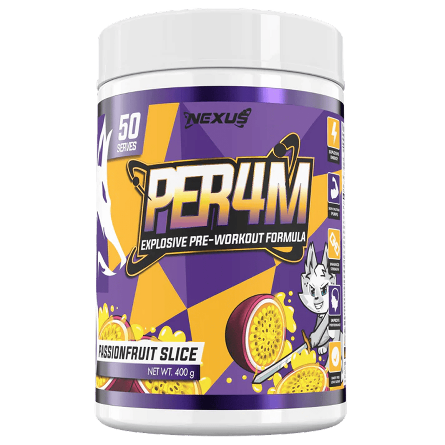 Nexus PER4M, Passionfruit Slice powder