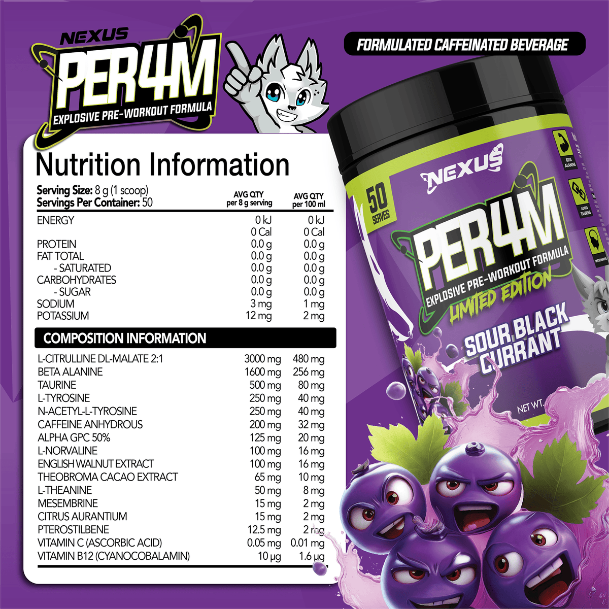 Nexus PER4M, Sour Blackcurrant New
