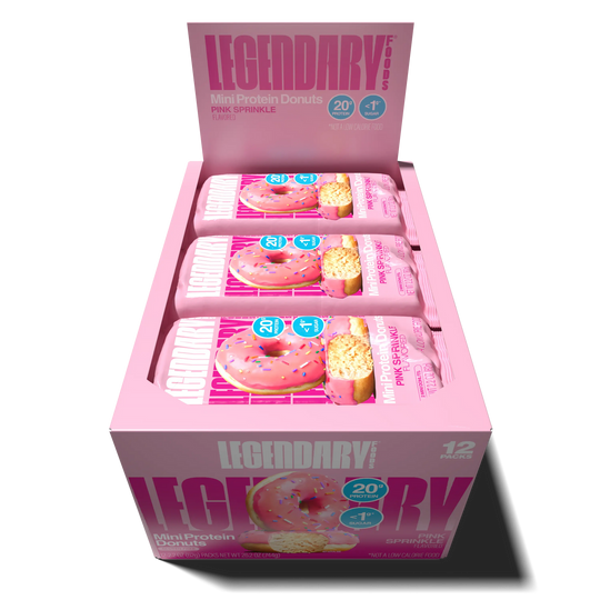 legendary foods 12 pack protein donut pink sprinkle