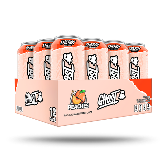 Ghost 12-Pack Energy RTD - Peaches, 500ml