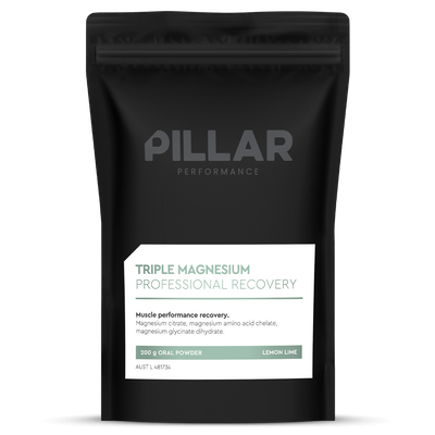 Pillar Performance Triple Magnesium Pouch - Lemon Lime, 200g (40 Serves) - 200g stand-up pouch