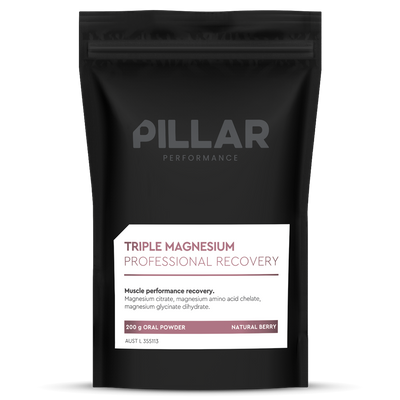 Pillar Performance Triple Magnesium Pouch - Berry, 200g (40 Serves) - 200g stand-up pouch