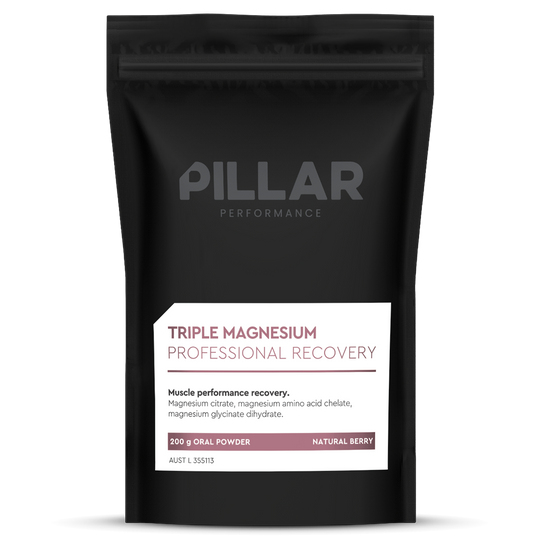 Pillar Performance Triple Magnesium Pouch - Berry, 200g (40 Serves) - 200g stand-up pouch