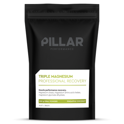 Pillar Performance Triple Magnesium Pouch - Pineapple Coconut, 200g (40 Serves) - 200g stand-up pouch
