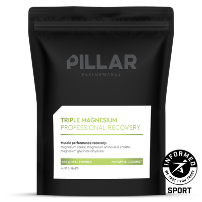 Pillar Performance Triple Magnesium Powder, Pinapple Coconut, 400g