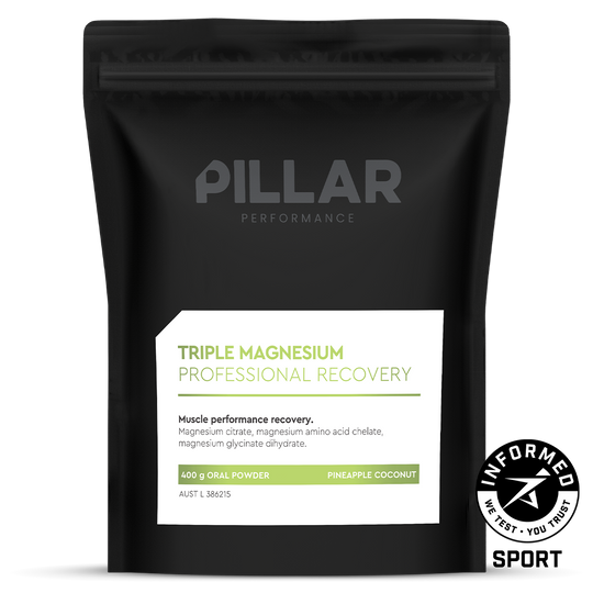 Pillar Performance Triple Magnesium Powder, Pinapple Coconut, 400g
